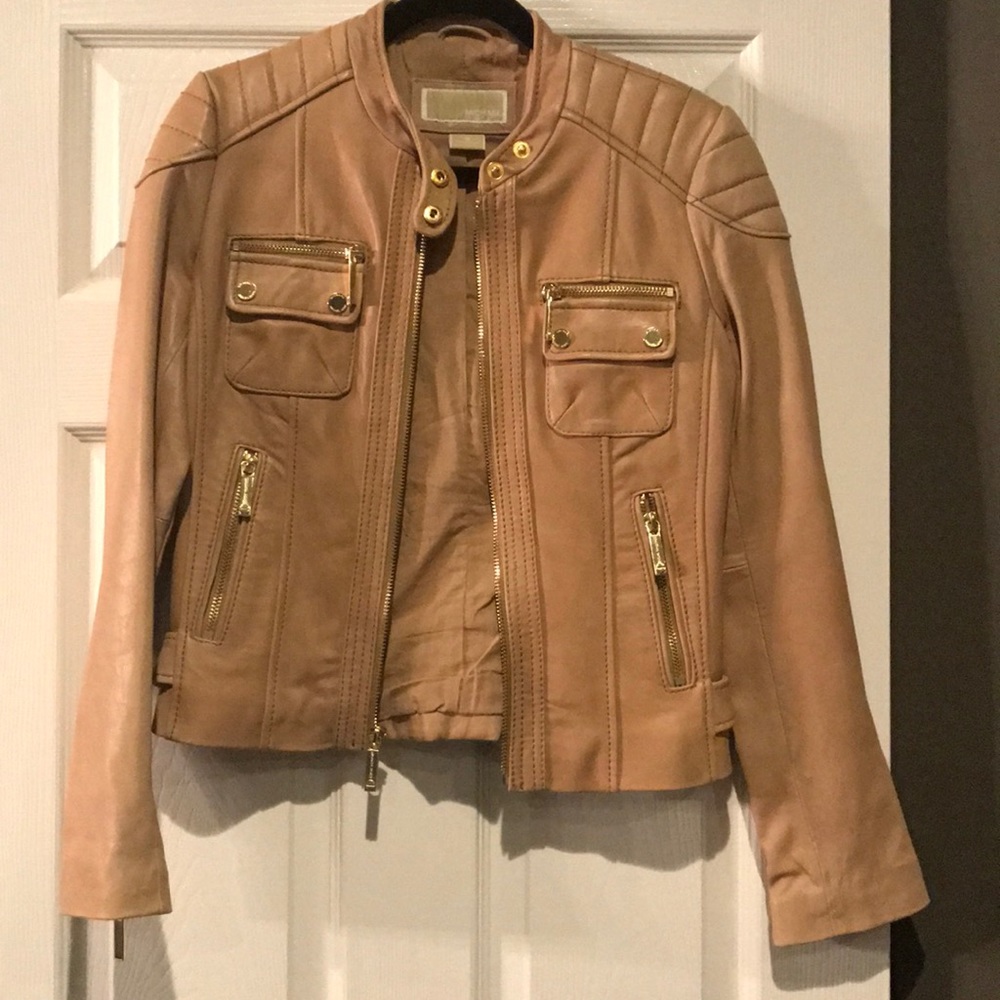 Leather biker jacket